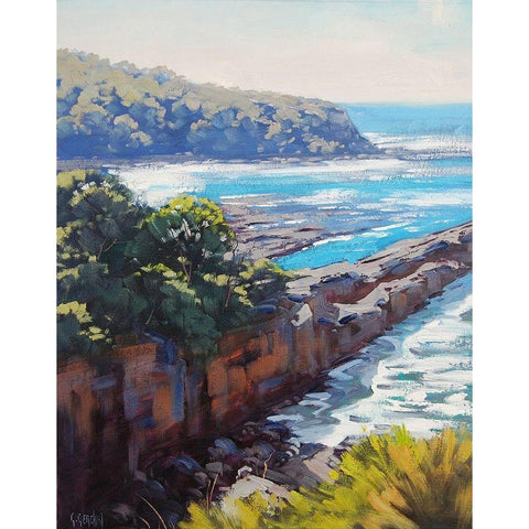 Culburra Beach Head Land Australia White Modern Wood Framed Art Print by Gercken, Graham