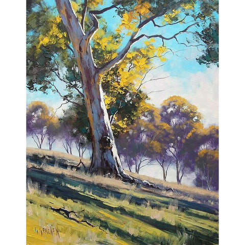 Hillside Gum Gold Ornate Wood Framed Art Print with Double Matting by Gercken, Graham