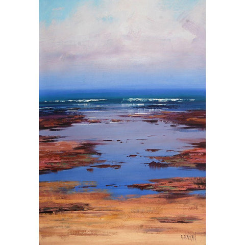 Low Tide Colours Black Modern Wood Framed Art Print with Double Matting by Gercken, Graham