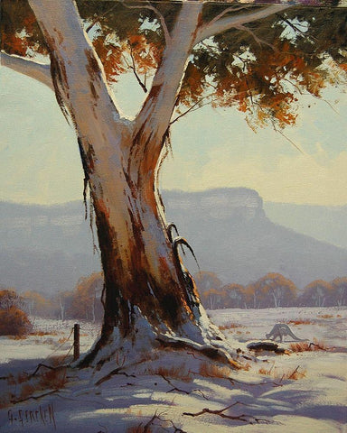 Snow Gum Prints Black Ornate Wood Framed Art Print with Double Matting by Gercken, Graham