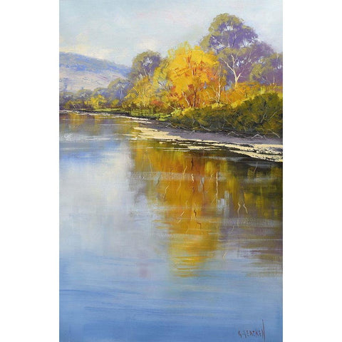 Tumut River Black Modern Wood Framed Art Print by Gercken, Graham