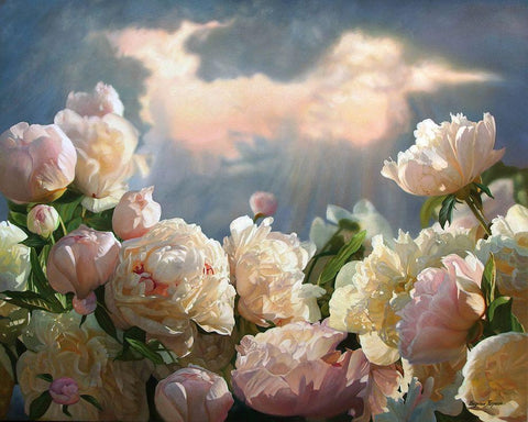 To the Light Black Ornate Wood Framed Art Print with Double Matting by Kopania, Zbigniew