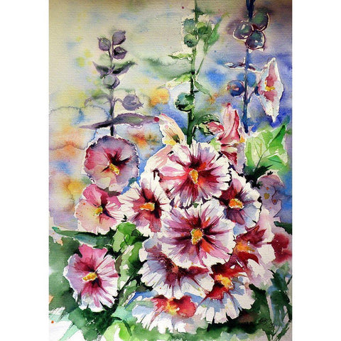 Mallow White Modern Wood Framed Art Print by Kovacs, Anna Brigite