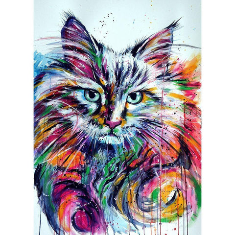 Cat White Modern Wood Framed Art Print by Kovacs, Anna Brigite