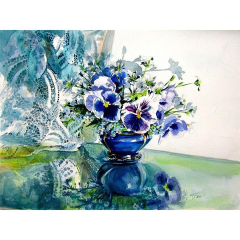 Still Life Black Modern Wood Framed Art Print by Kovacs, Anna Brigite