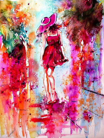 Magic in the City White Modern Wood Framed Art Print with Double Matting by Kovacs, Anna Brigite