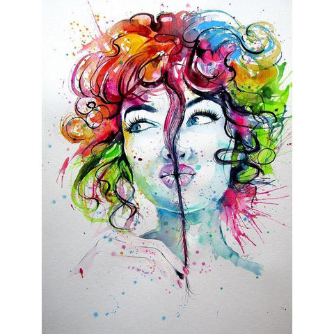 Happy Girl Black Modern Wood Framed Art Print by Kovacs, Anna Brigite