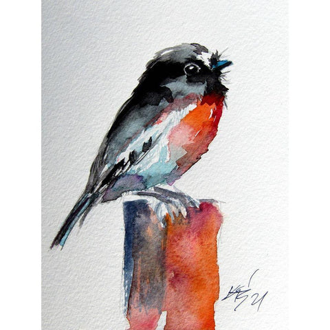 Little Bird White Modern Wood Framed Art Print by Kovacs, Anna Brigite