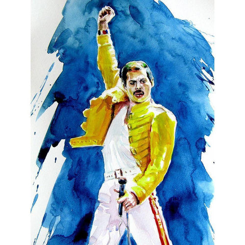 Freddie Black Modern Wood Framed Art Print by Kovacs, Anna Brigite