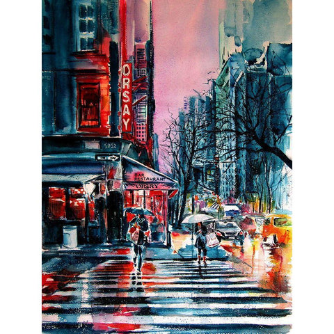 Winter Nights White Modern Wood Framed Art Print by Kovacs, Anna Brigite