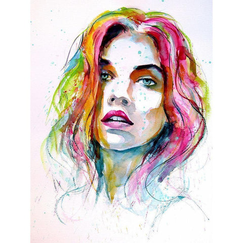 Charming Girl I Black Modern Wood Framed Art Print by Kovacs, Anna Brigite