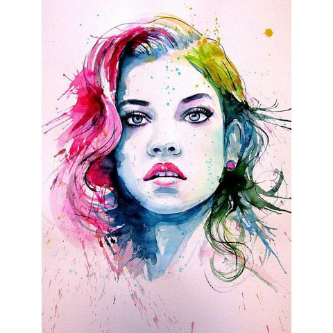Charming Girl II Black Modern Wood Framed Art Print with Double Matting by Kovacs, Anna Brigite