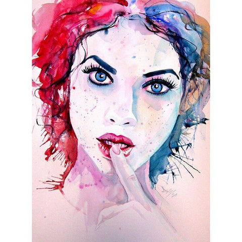Charming Girl VI Black Modern Wood Framed Art Print by Kovacs, Anna Brigite
