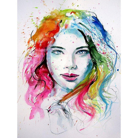 Charming Girl VII Black Modern Wood Framed Art Print by Kovacs, Anna Brigite