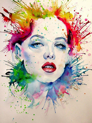 Charming Girl VIII White Modern Wood Framed Art Print with Double Matting by Kovacs, Anna Brigite