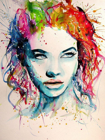 Charming Girl X Black Ornate Wood Framed Art Print with Double Matting by Kovacs, Anna Brigite