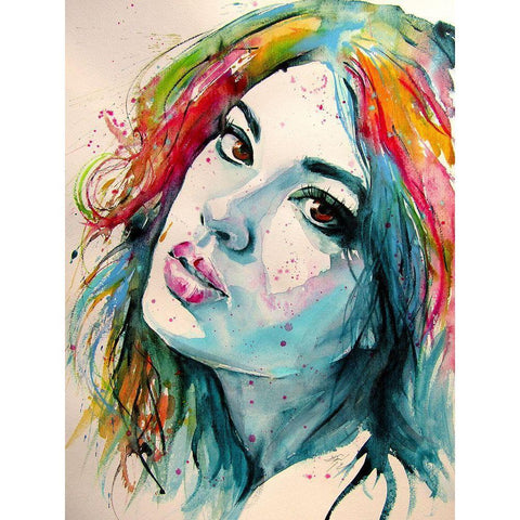 Charming Girl XII White Modern Wood Framed Art Print by Kovacs, Anna Brigite