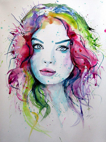 Charming Girl XVI White Modern Wood Framed Art Print with Double Matting by Kovacs, Anna Brigite