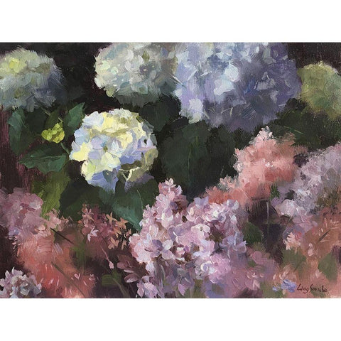 May Blossom White Modern Wood Framed Art Print by Strube, Ling