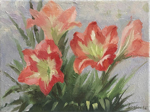 Greetings Black Ornate Wood Framed Art Print with Double Matting by Strube, Ling