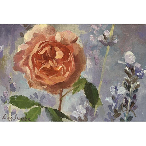 Joy Black Modern Wood Framed Art Print with Double Matting by Strube, Ling