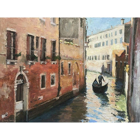 Venice II White Modern Wood Framed Art Print by Strube, Ling