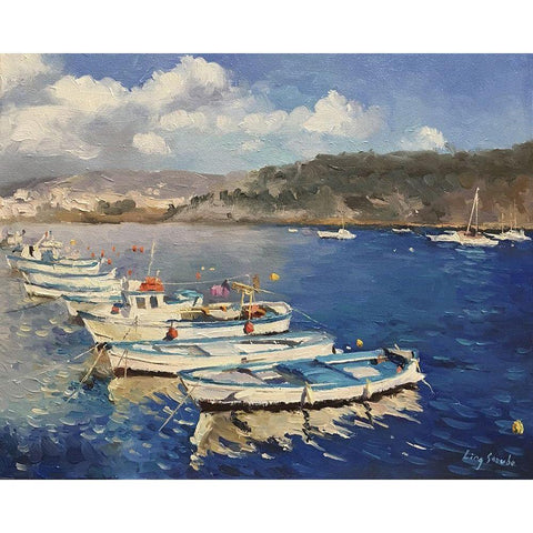 Italian Landscape II Black Modern Wood Framed Art Print by Strube, Ling