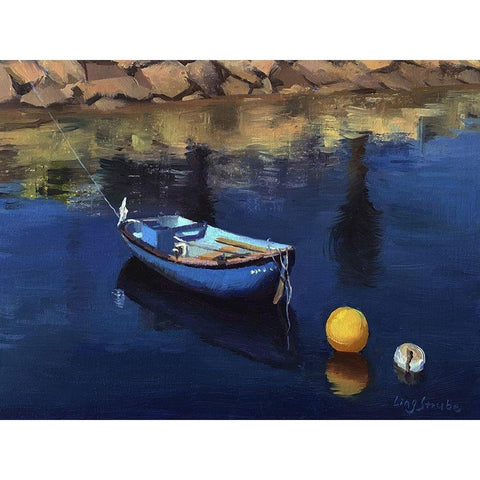 Go for Holiday White Modern Wood Framed Art Print by Strube, Ling