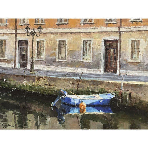 Italian Landscape III Black Modern Wood Framed Art Print by Strube, Ling