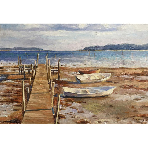 Sunset Glow in Denmark II Black Modern Wood Framed Art Print by Strube, Ling