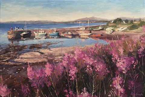 Scotland Landscape IV Black Ornate Wood Framed Art Print with Double Matting by Strube, Ling