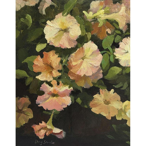 Flower White Modern Wood Framed Art Print by Strube, Ling