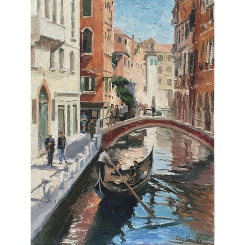 Venice I Black Modern Wood Framed Art Print by Strube, Ling