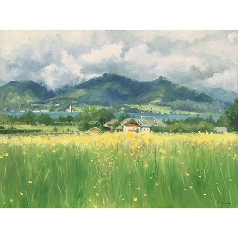 Wolfgang,  Austria Gold Ornate Wood Framed Art Print with Double Matting by Strube, Ling