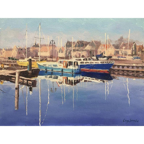 Netherlands Landscape III Gold Ornate Wood Framed Art Print with Double Matting by Stube, Ling