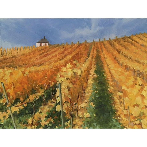 Autumn Glory Black Modern Wood Framed Art Print with Double Matting by Stube, Ling