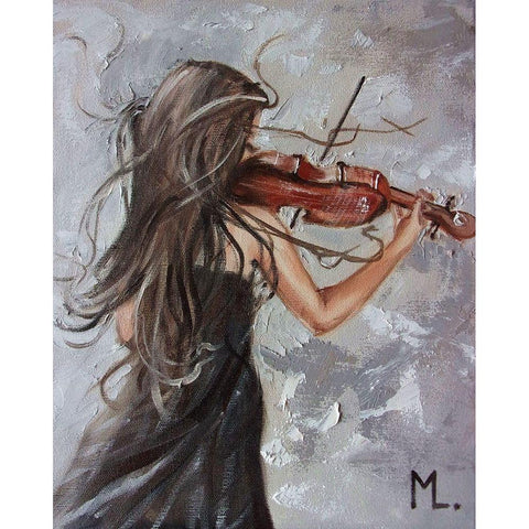 Melody of December White Modern Wood Framed Art Print by Luniak, Monika