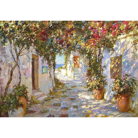 Exit to the Sea White Modern Wood Framed Art Print by Obuchovsky, Yury