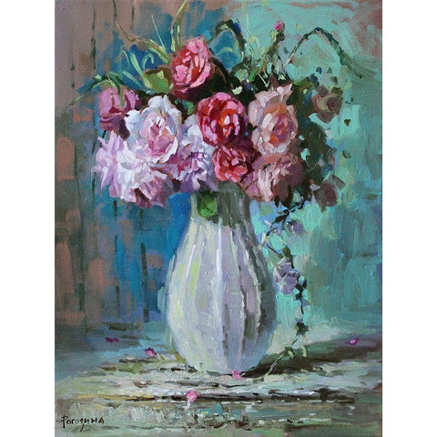 Aromat Bouquet Black Modern Wood Framed Art Print by Rogozina, Svetlana