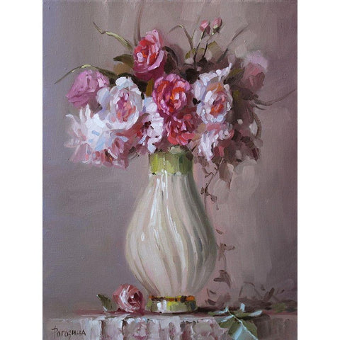 Aromat Bouquet II White Modern Wood Framed Art Print by Rogozina, Svetlana