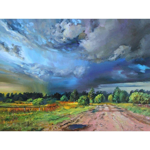 Before the Storm White Modern Wood Framed Art Print by Rogozina, Svetlana