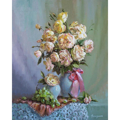 Happiness Gold Ornate Wood Framed Art Print with Double Matting by Rogozina, Svetlana