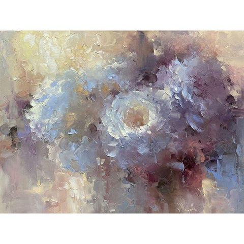 Powdery Clouds White Modern Wood Framed Art Print by Singatullin, Marsel