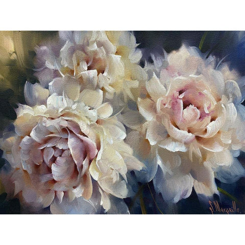 Night Pearls Black Modern Wood Framed Art Print with Double Matting by Singatullin, Marsel