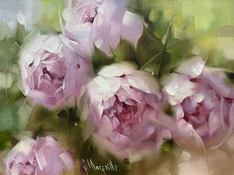 In the Garden Black Ornate Wood Framed Art Print with Double Matting by Singatullin, Marsel