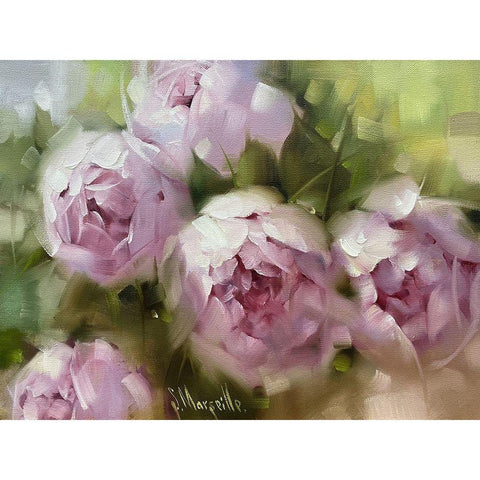 In the Garden White Modern Wood Framed Art Print by Singatullin, Marsel