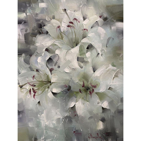 Winter Sleep Black Modern Wood Framed Art Print with Double Matting by Singatullin, Marsel