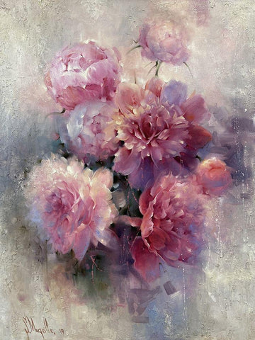 Pink Haze White Modern Wood Framed Art Print with Double Matting by Singatullin, Marsel