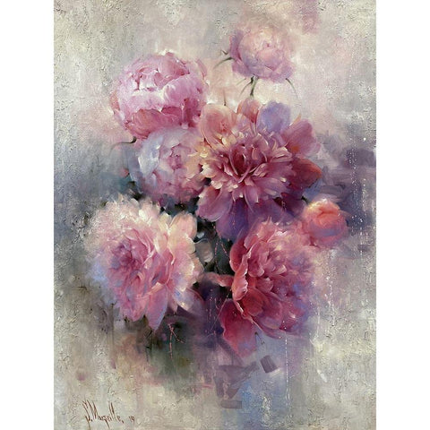 Pink Haze White Modern Wood Framed Art Print by Singatullin, Marsel