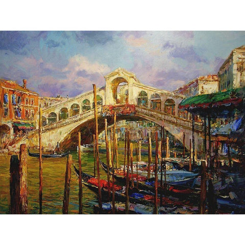 Venice Memories III Gold Ornate Wood Framed Art Print with Double Matting by Sviridov, Sergei